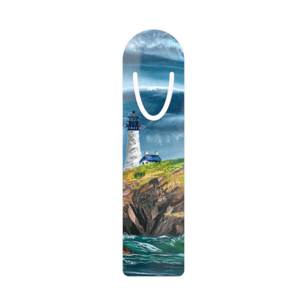 Lighthouse Coastal Metal Bookmark — Nautical Ocean Reading Accessory