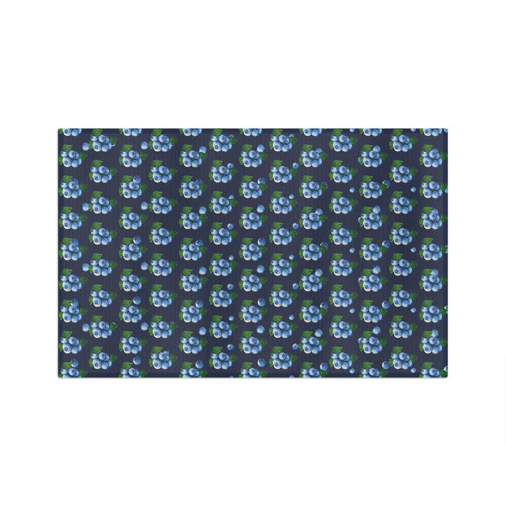 Absorbent Blueberry Pattern Microfiber Tea Towel — Watercolor Fruit Kitchen Linen