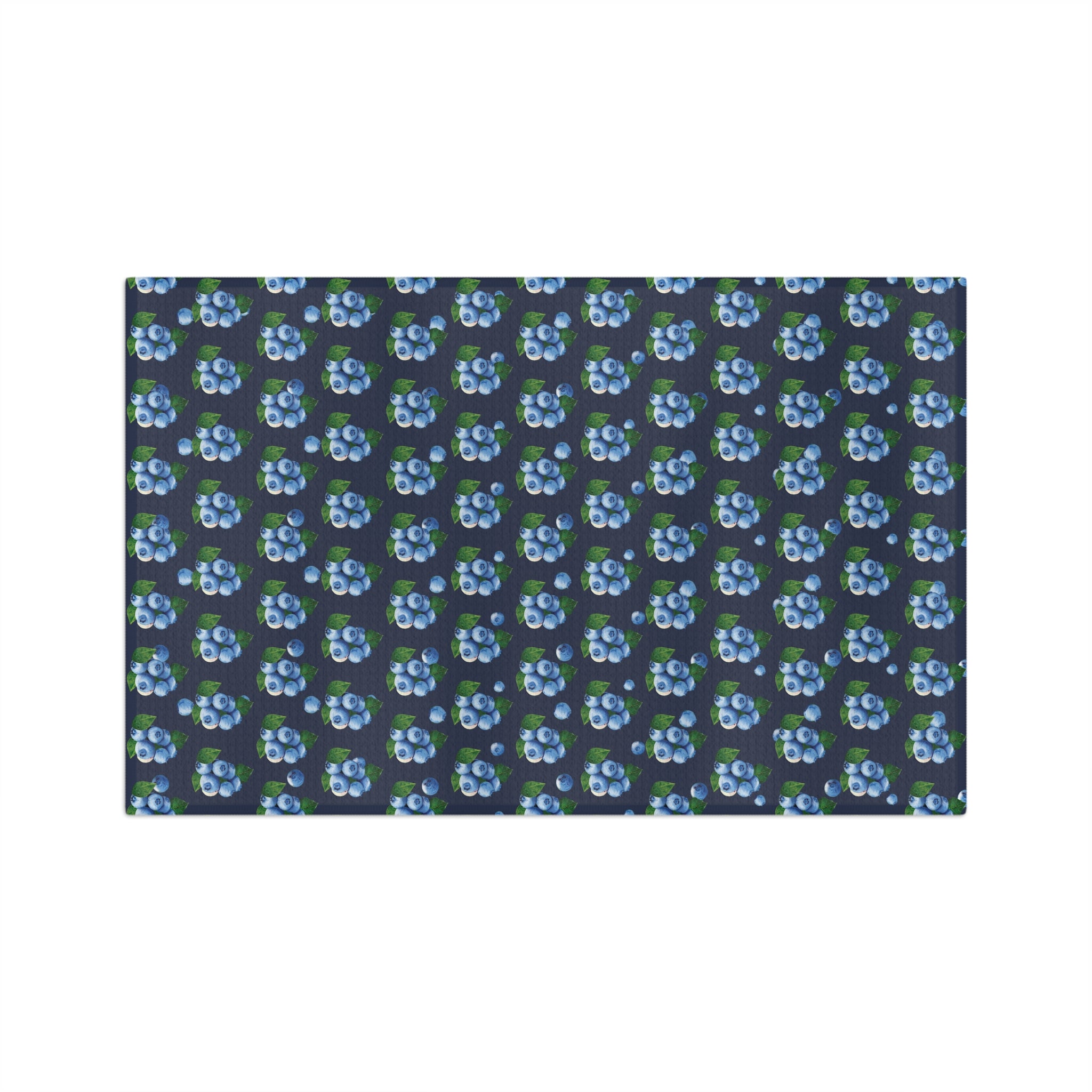 Blueberry Pattern Microfiber Tea Towel — Watercolor Fruit Kitchen Linen