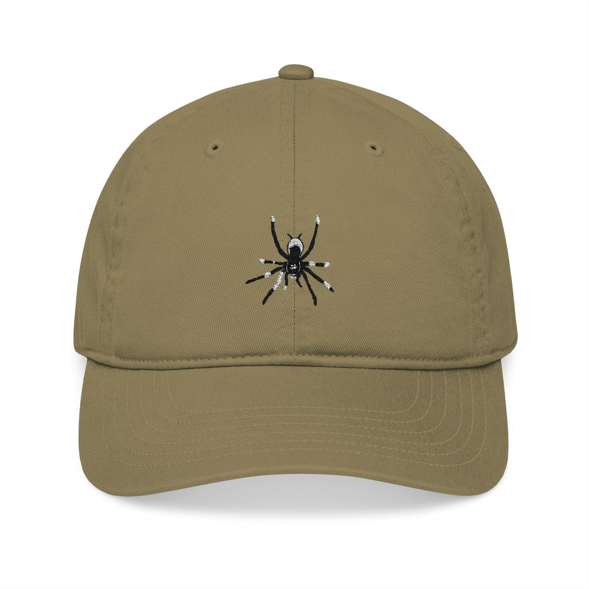 Embroidered Spider Organic Baseball Cap – Minimal Gothic Dad Hat