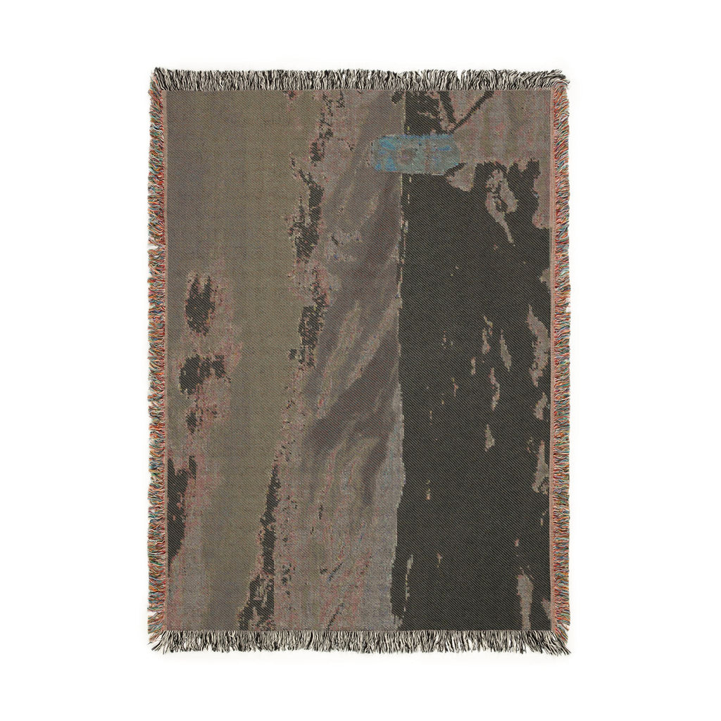 Scenic Mountain Snow Woven Blanket — Cozy Cabin Throw