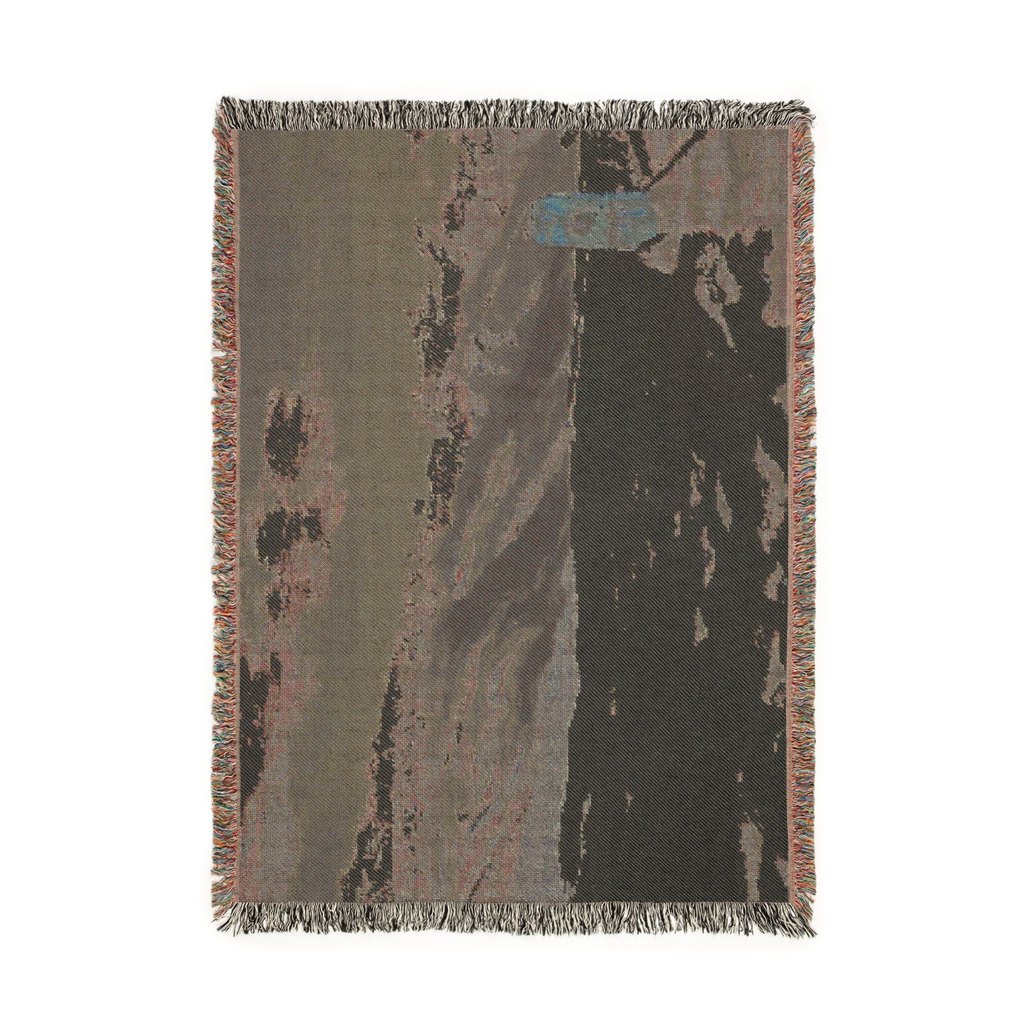Scenic Mountain Snow Woven Blanket — Cozy Cabin Throw