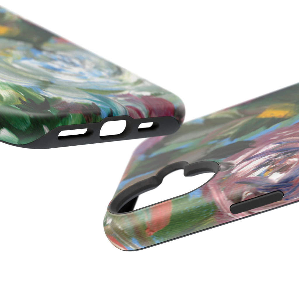 Floral Brushstroke Magnetic Impact-Resistant Phone Case