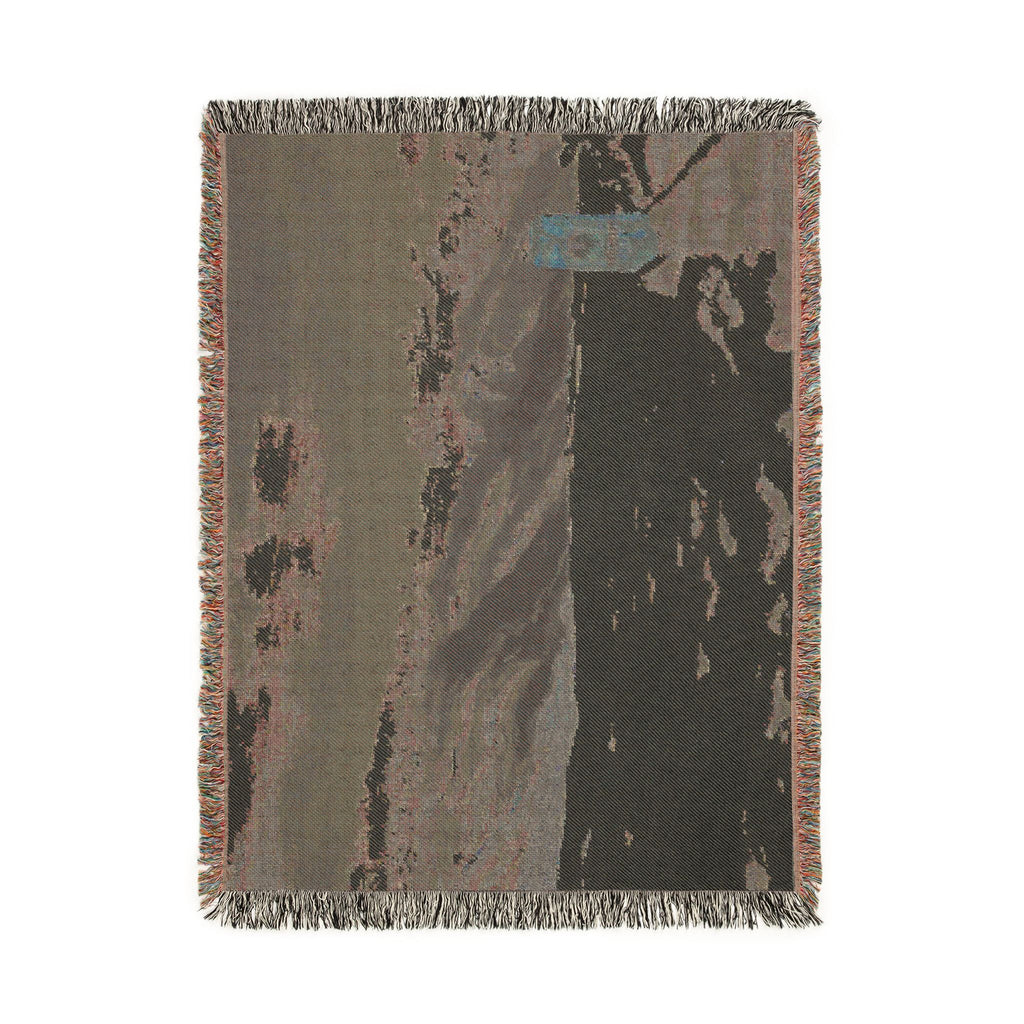 Scenic Mountain Snow Woven Blanket — Cozy Cabin Throw