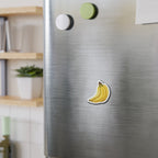 Banana Bunch Die-Cut Magnet — Cute Fruit Refrigerator Sticker Magnet