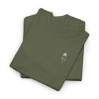 Skeleton Rose Pocket Tee — Cotton T‑Shirt