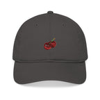 Embroidered Cherry Baseball Cap — Organic Cotton Dad Hat