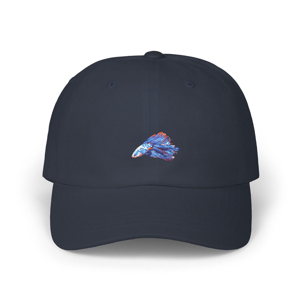Betta Fish Embroidered Dad Cap — Colorful Aquarium Fish Baseball Hat