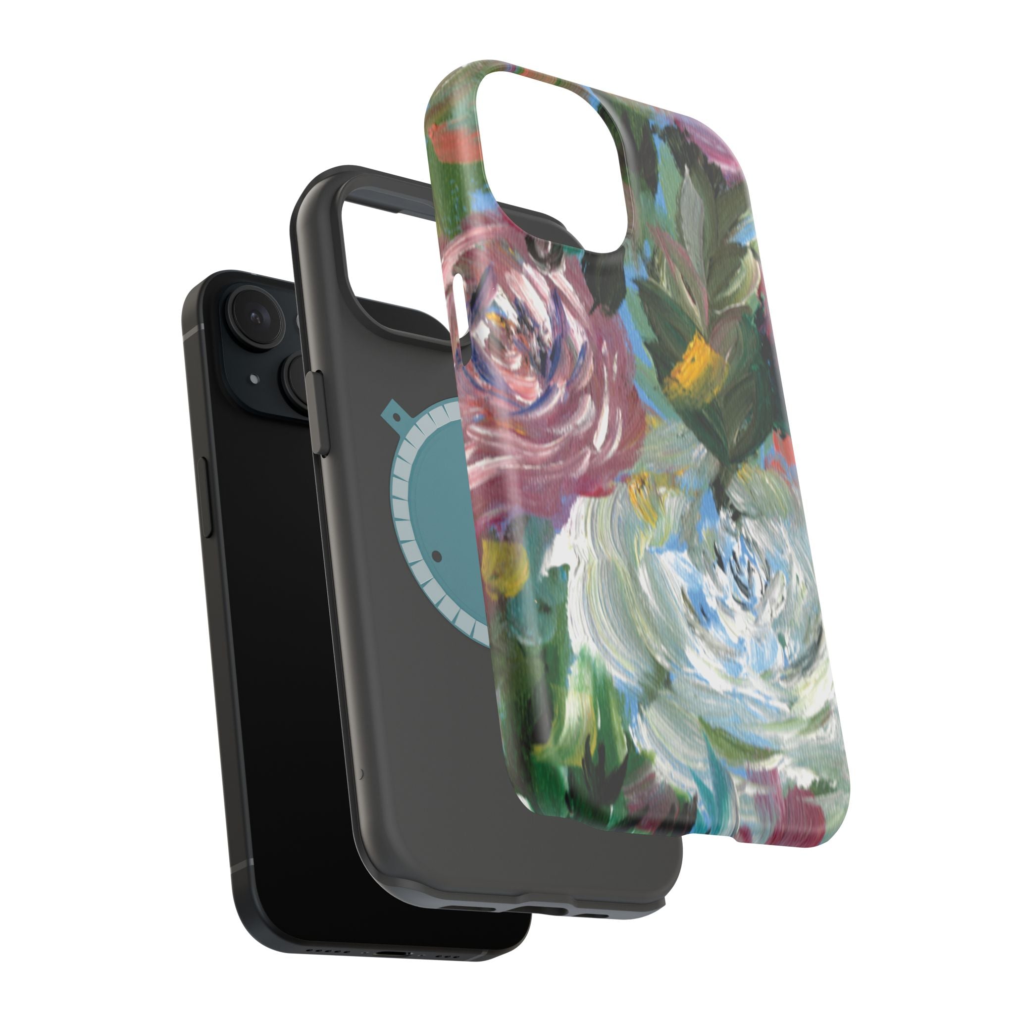 Floral Brushstroke Magnetic Impact-Resistant Phone Case