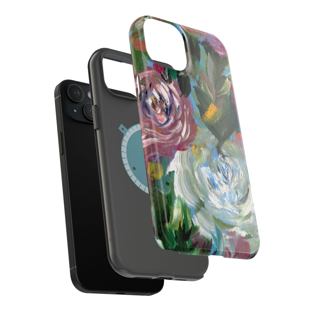 Floral Brushstroke Magnetic Impact-Resistant Phone Case