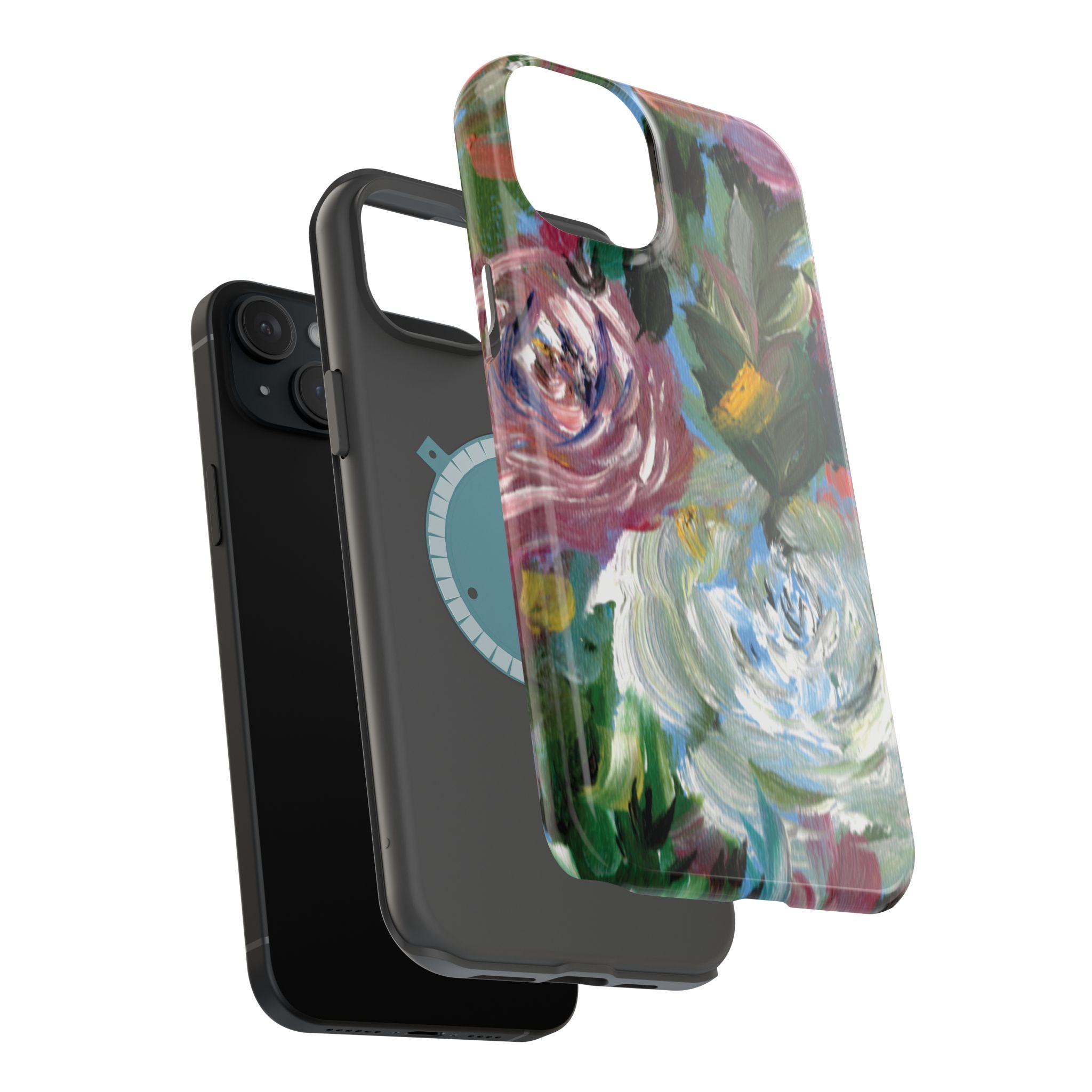 Floral Brushstroke Magnetic Impact-Resistant Phone Case
