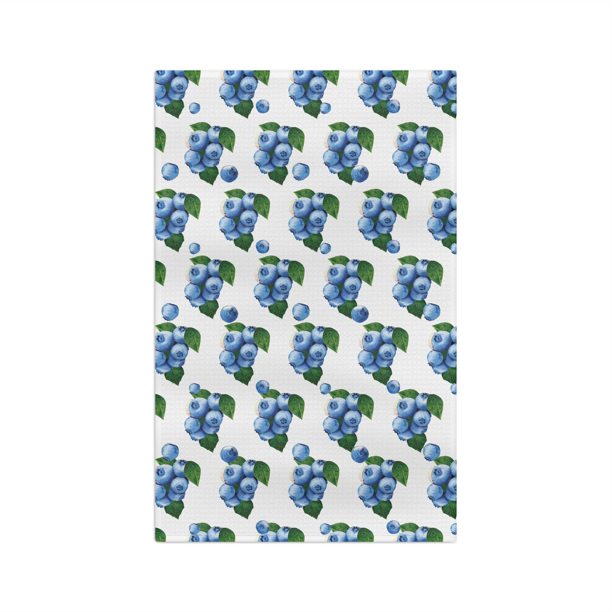 Blueberry Pattern Microfiber Tea Towel — Watercolor Fruit Kitchen Linen