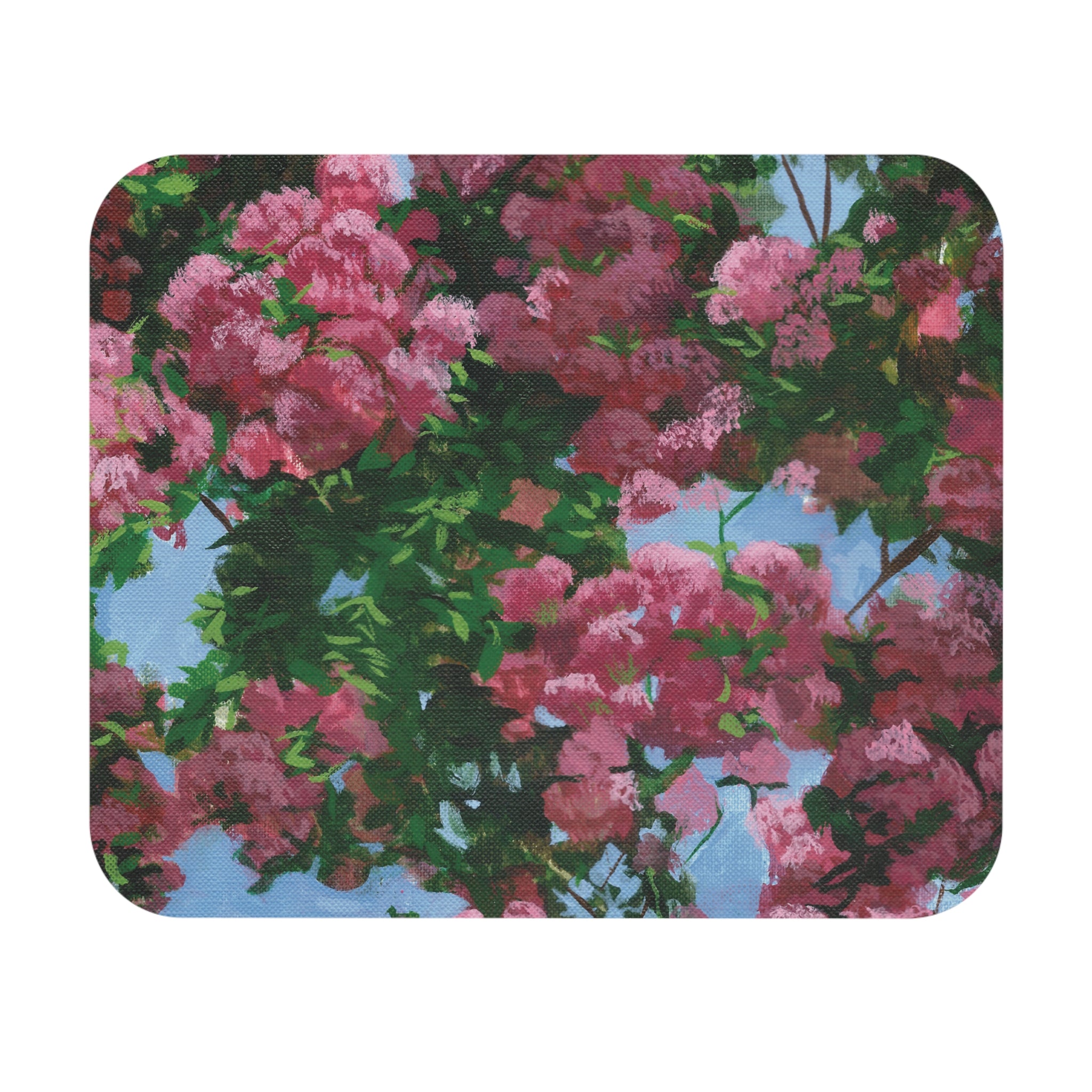 Floral Pink Blossoms Mouse Pad — Spring Blossom Desk Mat