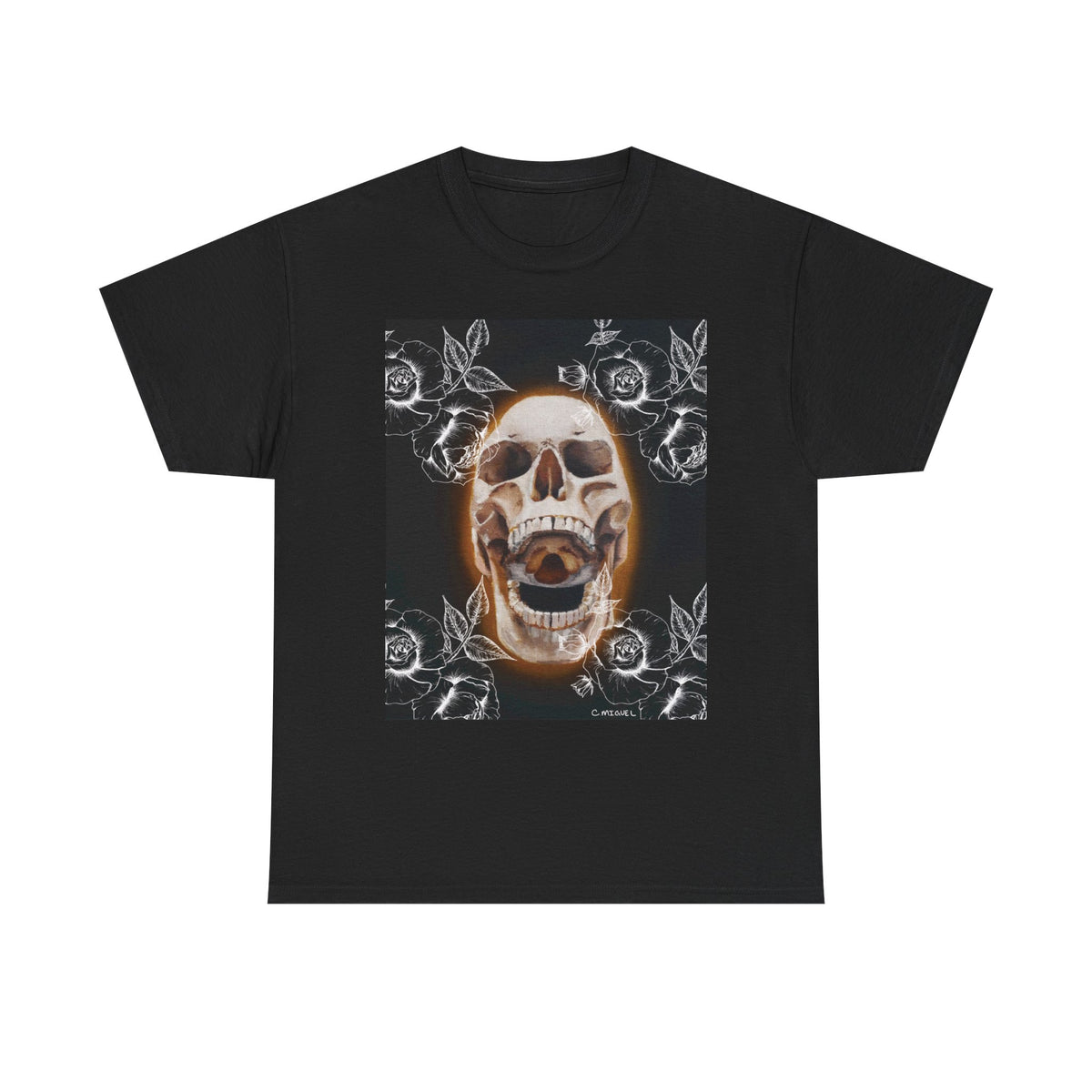 Skull Glow T‑Shirt — Vintage Neon Skull Art Tee