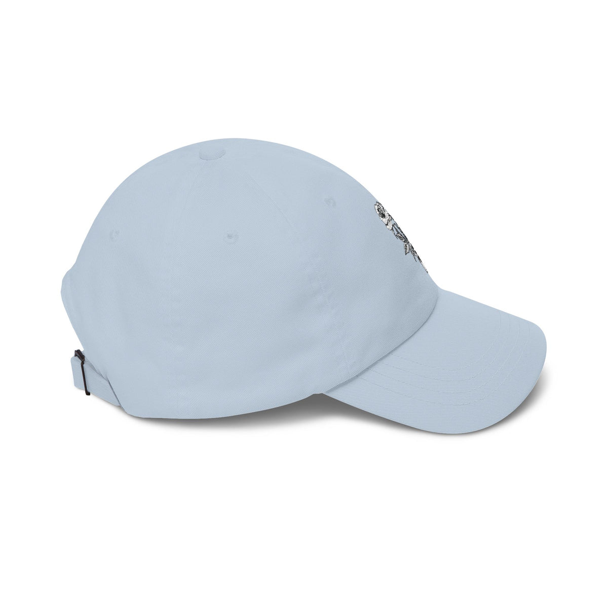 Embroidered Single Rose Dad Cap – Minimal Floral Baseball Hat