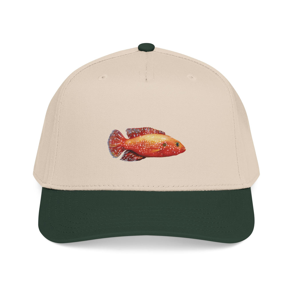 Orange Tropical Fish - Mid Profile Baseball Cap