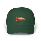 Fish Dad Cap — Red Tropical Fishing Hat