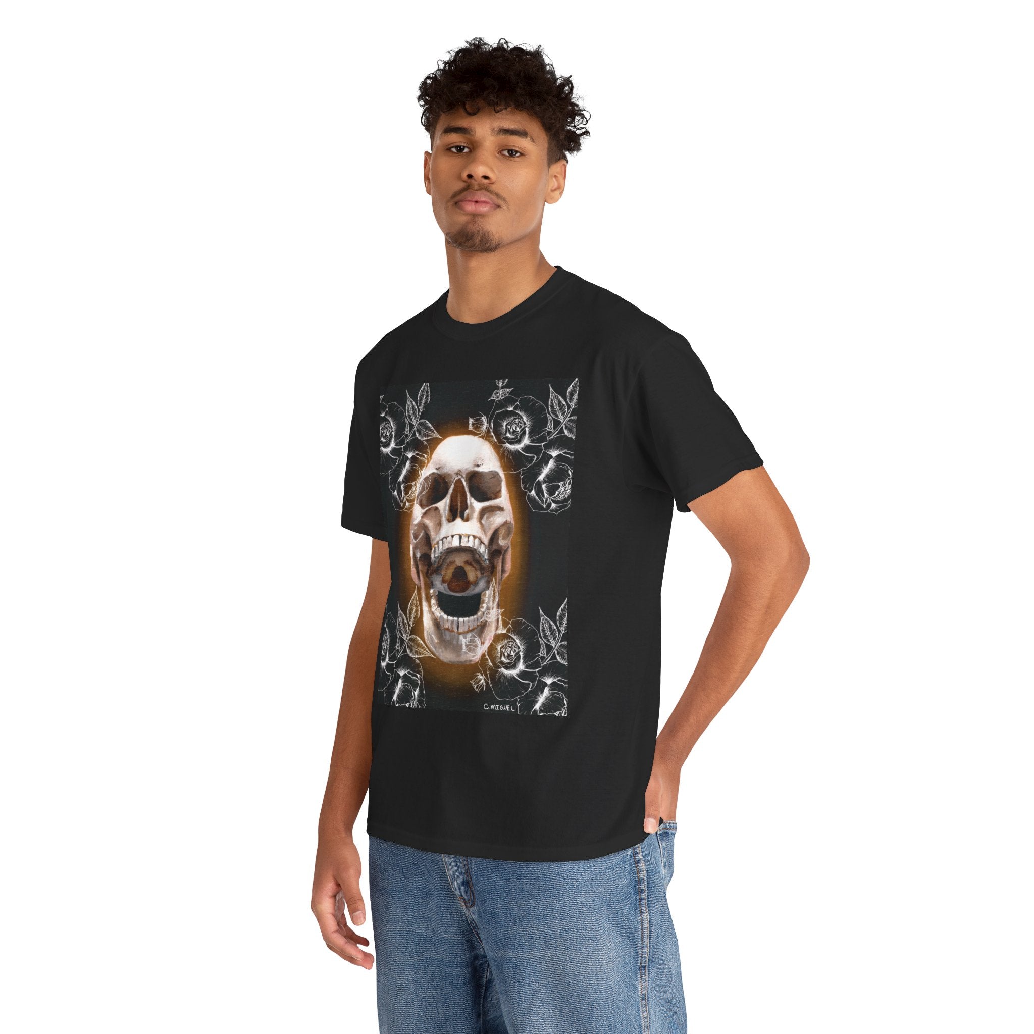 Skull Glow T‑Shirt — Vintage Neon Skull Art Tee