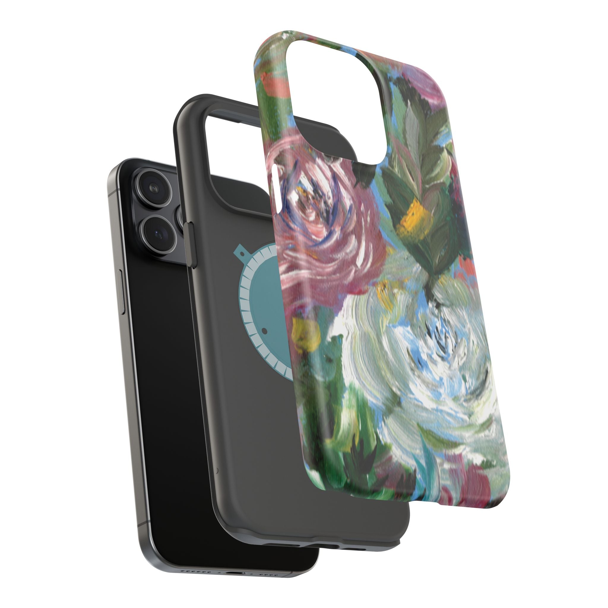 Floral Brushstroke Magnetic Impact-Resistant Phone Case
