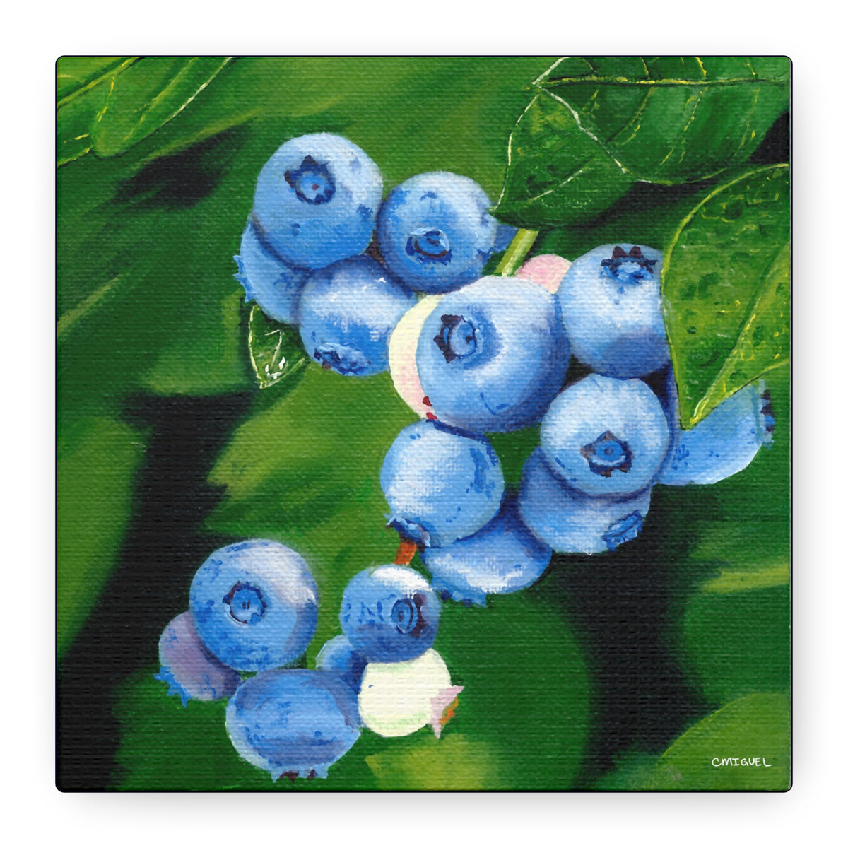 Blueberry Branch Canvas | Matte Stretched Wall Art 1.25"