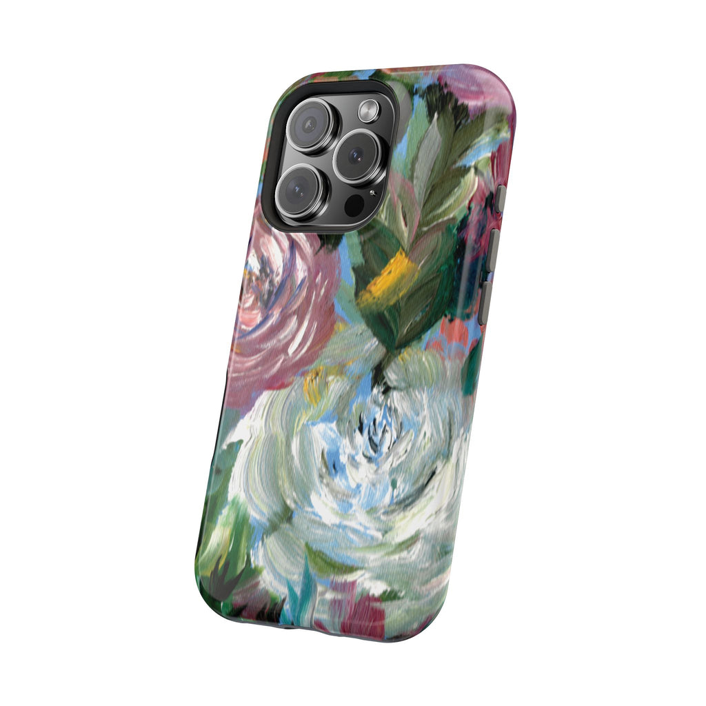 Floral Brushstroke Magnetic Impact-Resistant Phone Case