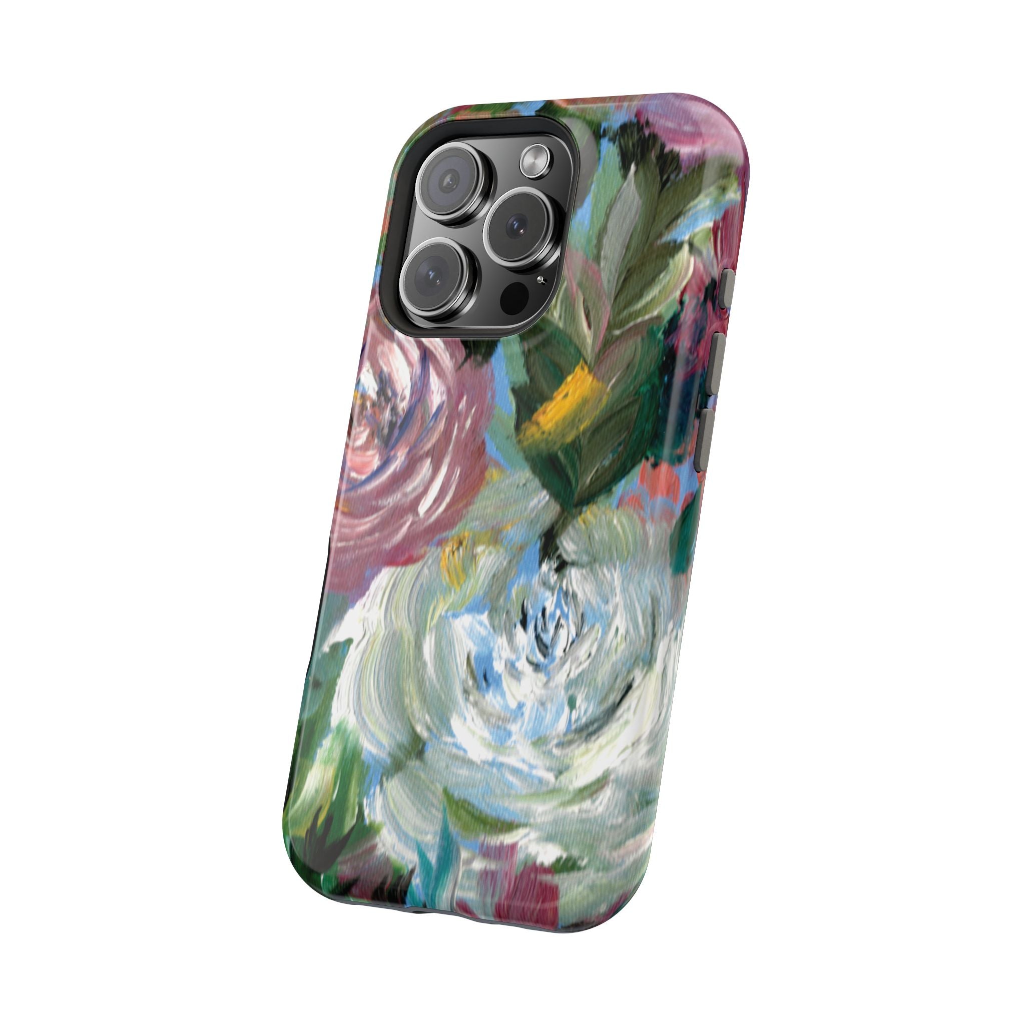 Floral Brushstroke Magnetic Impact-Resistant Phone Case