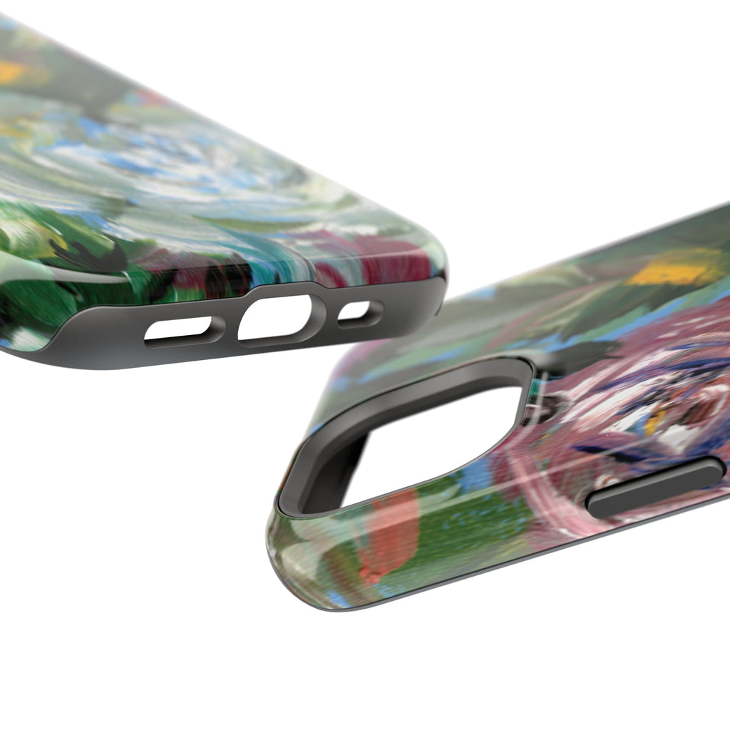 Floral Brushstroke Magnetic Impact-Resistant Phone Case
