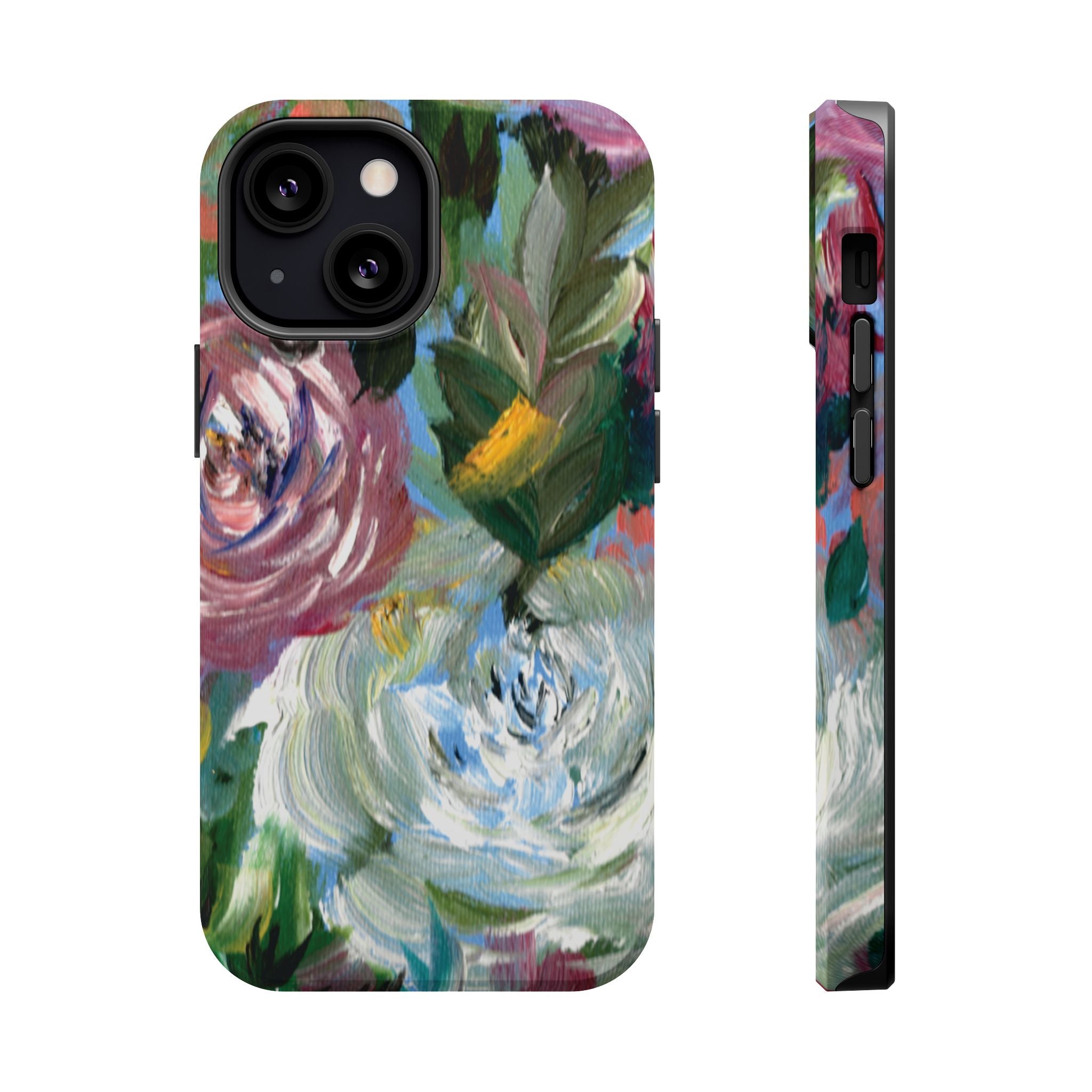 Floral Brushstroke Magnetic Impact-Resistant Phone Case