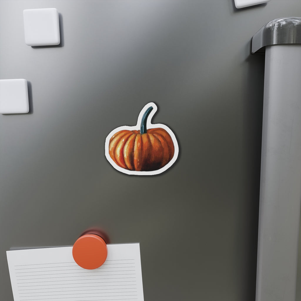 Painted Pumpkin Die-Cut Magnets | Autumn Pumpkin Refrigerator Magnet