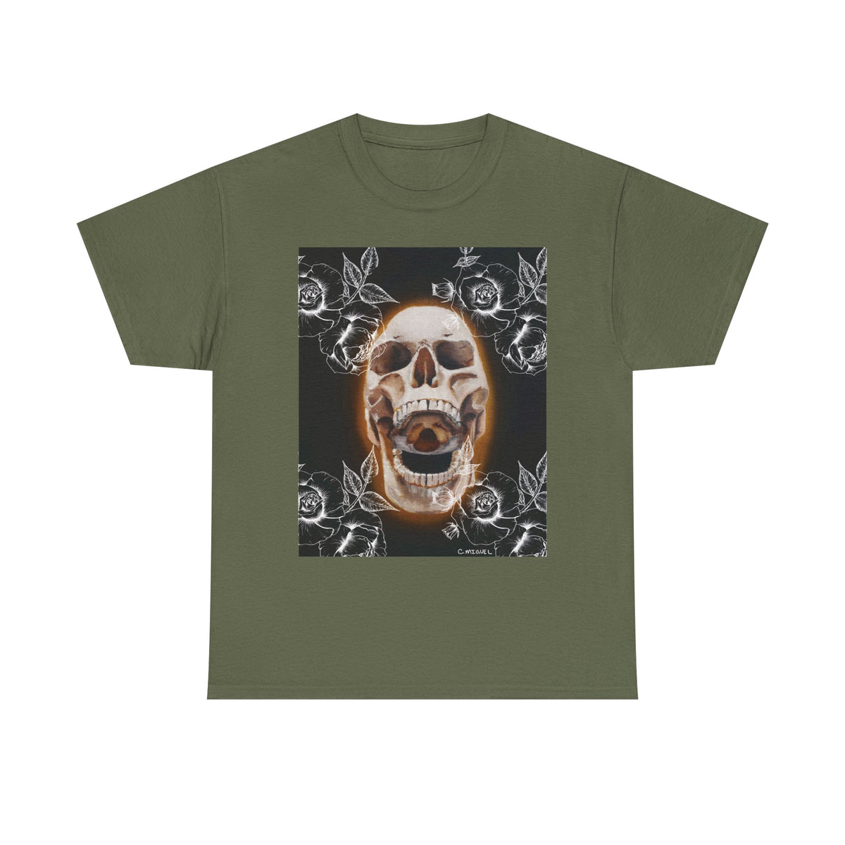 Skull Glow T‑Shirt — Vintage Neon Skull Art Tee