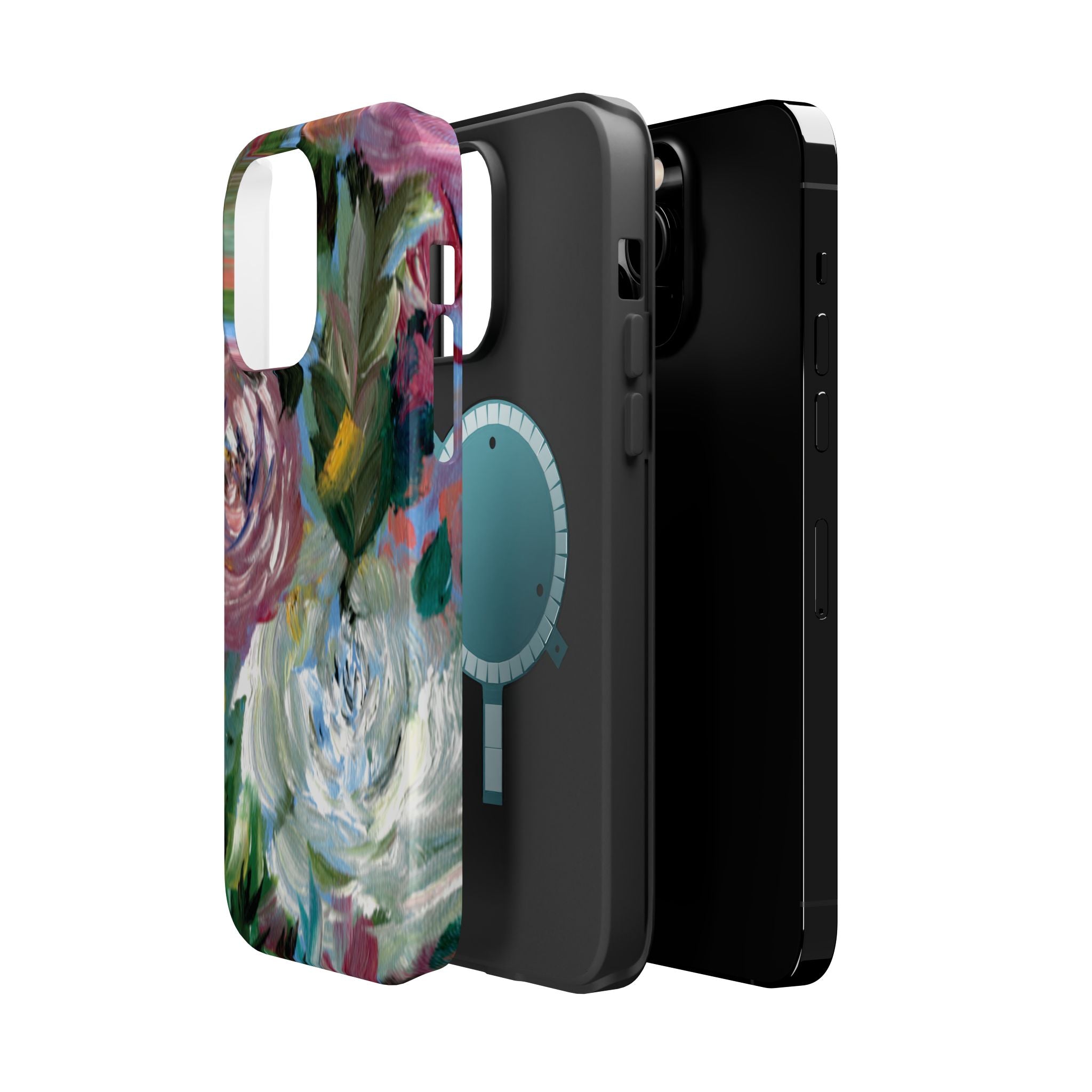 Floral Brushstroke Magnetic Impact-Resistant Phone Case