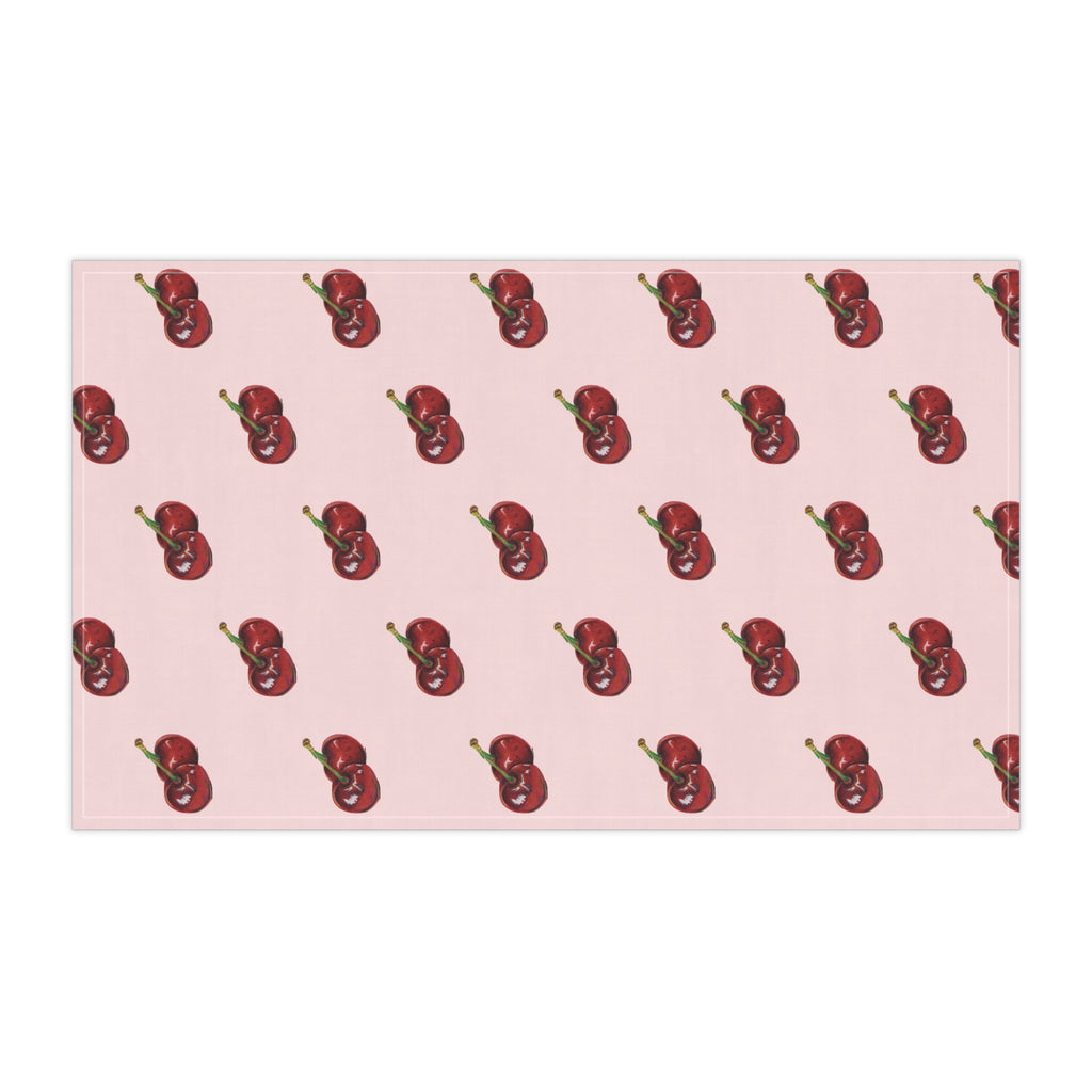 Cotton Twill Hand Drawn Grape Pattern Tea Towel — Vintage Vineyard Kitchen Towels