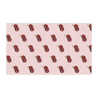Cotton Twill Hand Drawn Grape Pattern Tea Towel — Vintage Vineyard Kitchen Towels