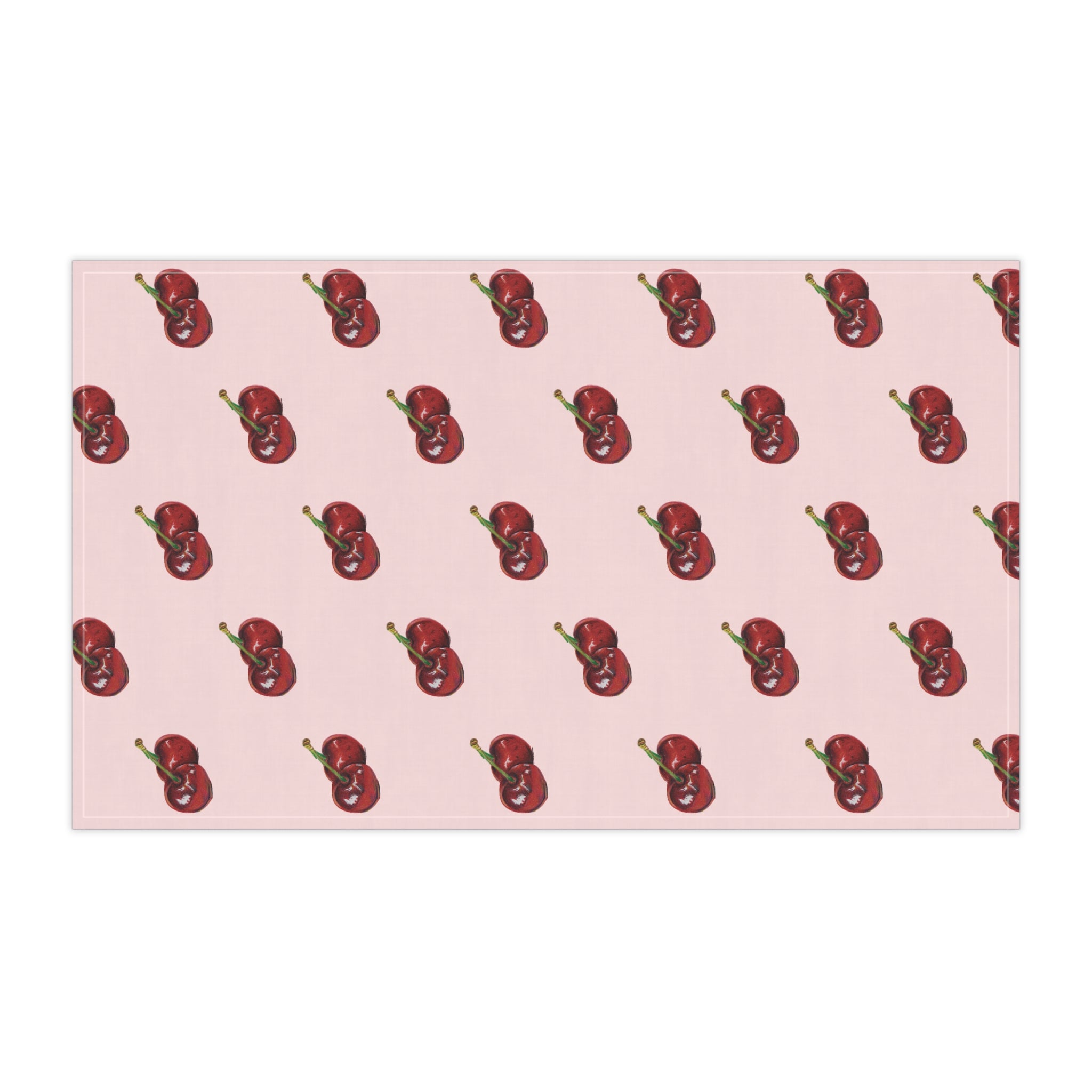 Cotton Twill Hand Drawn Grape Pattern Tea Towel — Vintage Vineyard Kitchen Towels