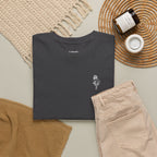 Skeleton Rose Pocket Tee — Cotton T‑Shirt