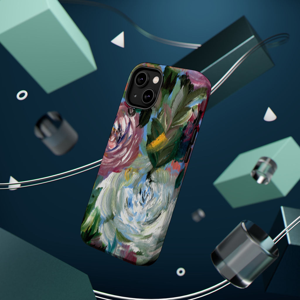 Floral Brushstroke Magnetic Impact-Resistant Phone Case