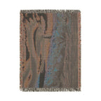 Lighthouse Coastal Woven Blanket — Nautical Throw for Living Room, Beach House & Gift