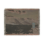 Scenic Mountain Snow Woven Blanket — Cozy Cabin Throw