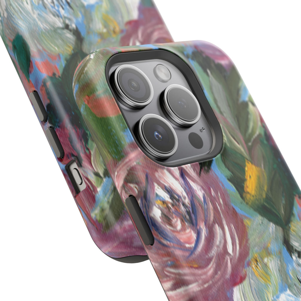 Floral Brushstroke Magnetic Impact-Resistant Phone Case