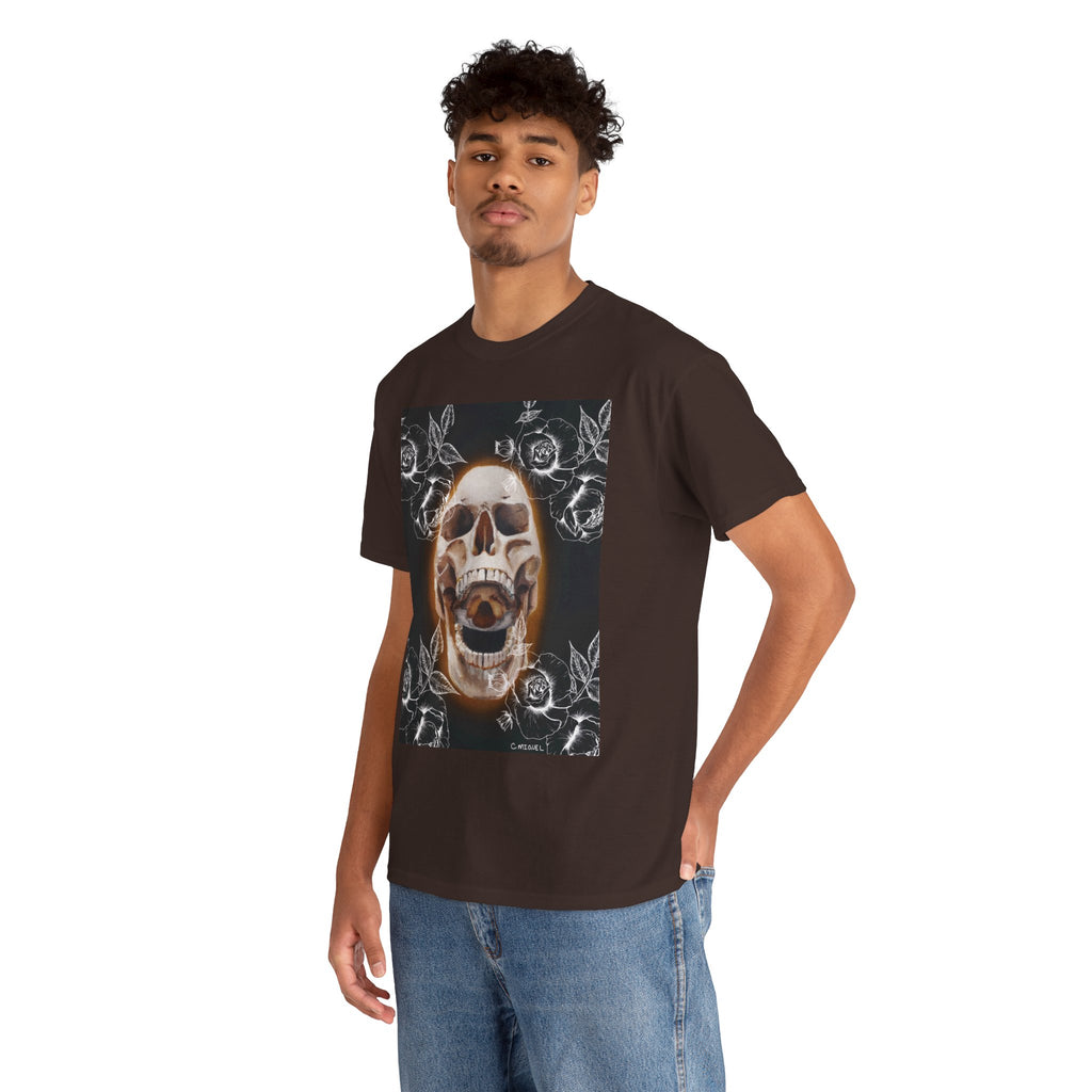 Skull Glow T‑Shirt — Vintage Neon Skull Art Tee