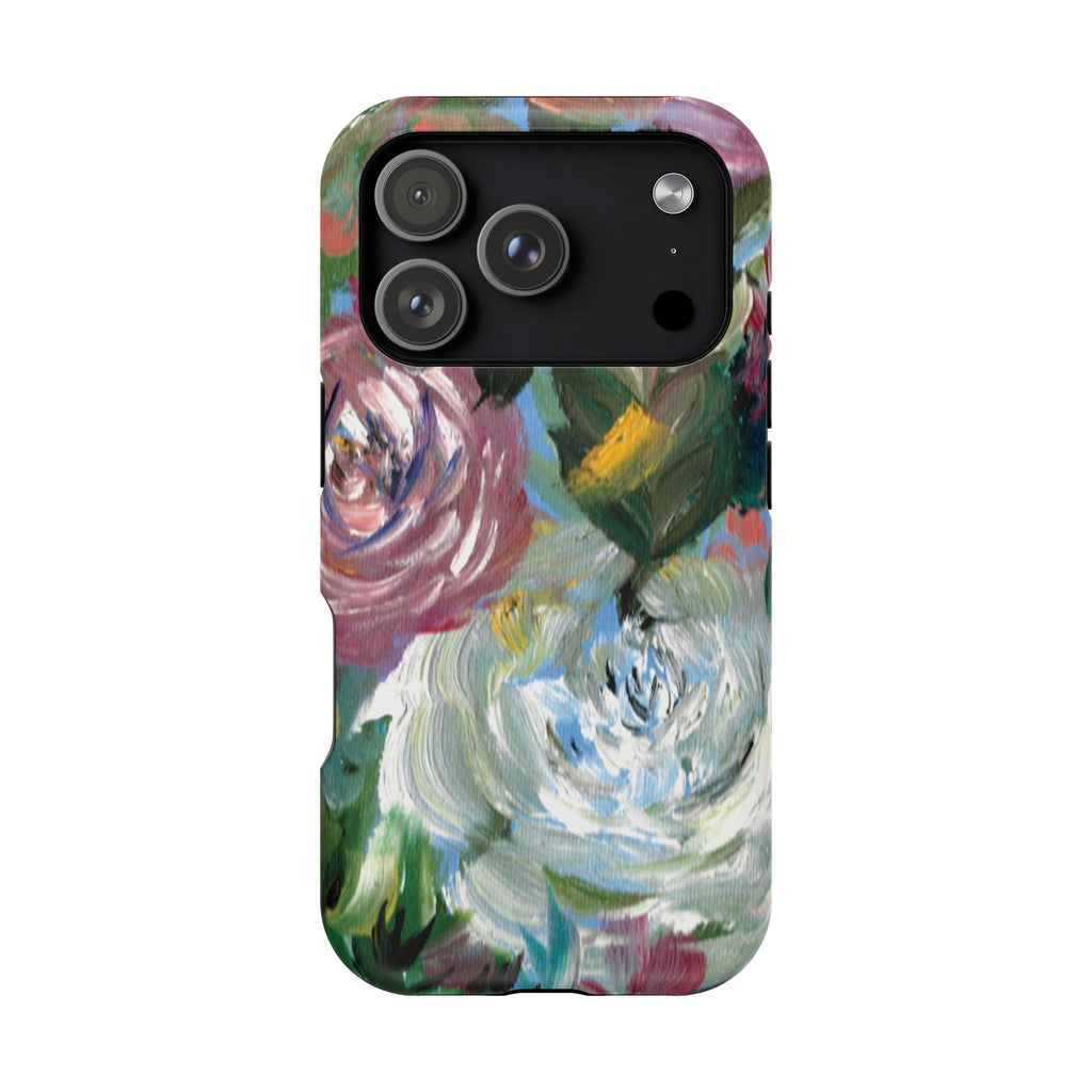 Floral Brushstroke Magnetic Impact-Resistant Phone Case