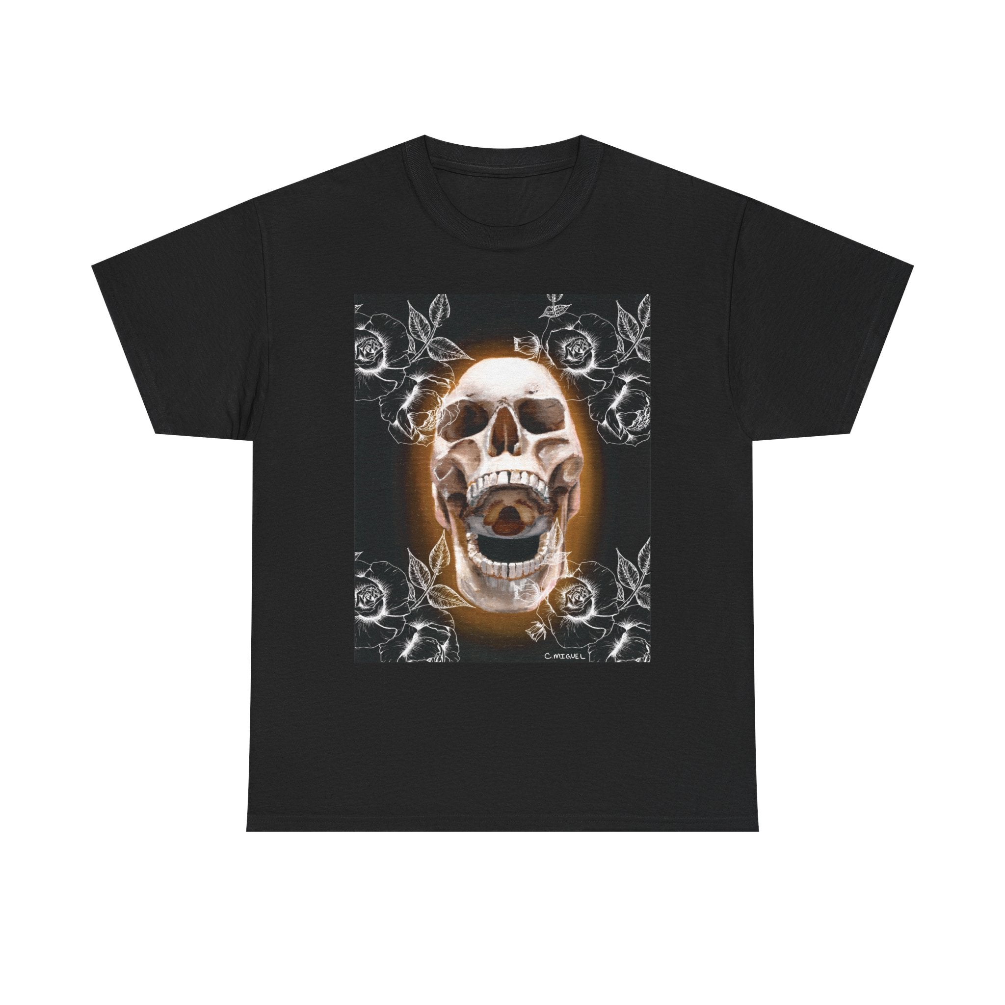 Skull Glow T‑Shirt — Vintage Neon Skull Art Tee