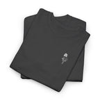 Skeleton Rose Pocket Tee — Cotton T‑Shirt