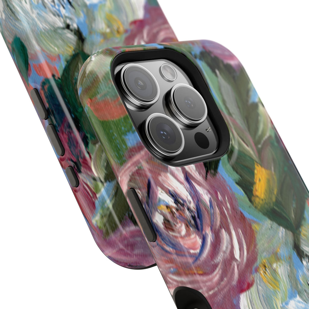 Floral Brushstroke Magnetic Impact-Resistant Phone Case