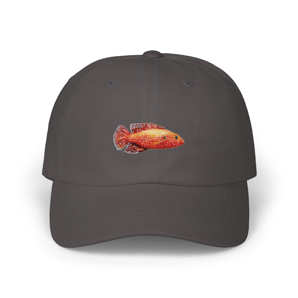 Fish Dad Cap — Red Tropical Fishing Hat