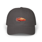 Fish Dad Cap — Red Tropical Fishing Hat