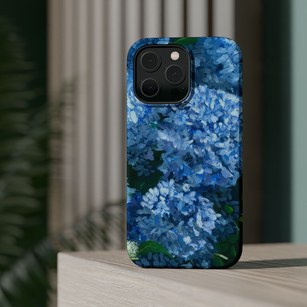 Blue Hydrangea Magnetic Impact-Resistant Phone Case
