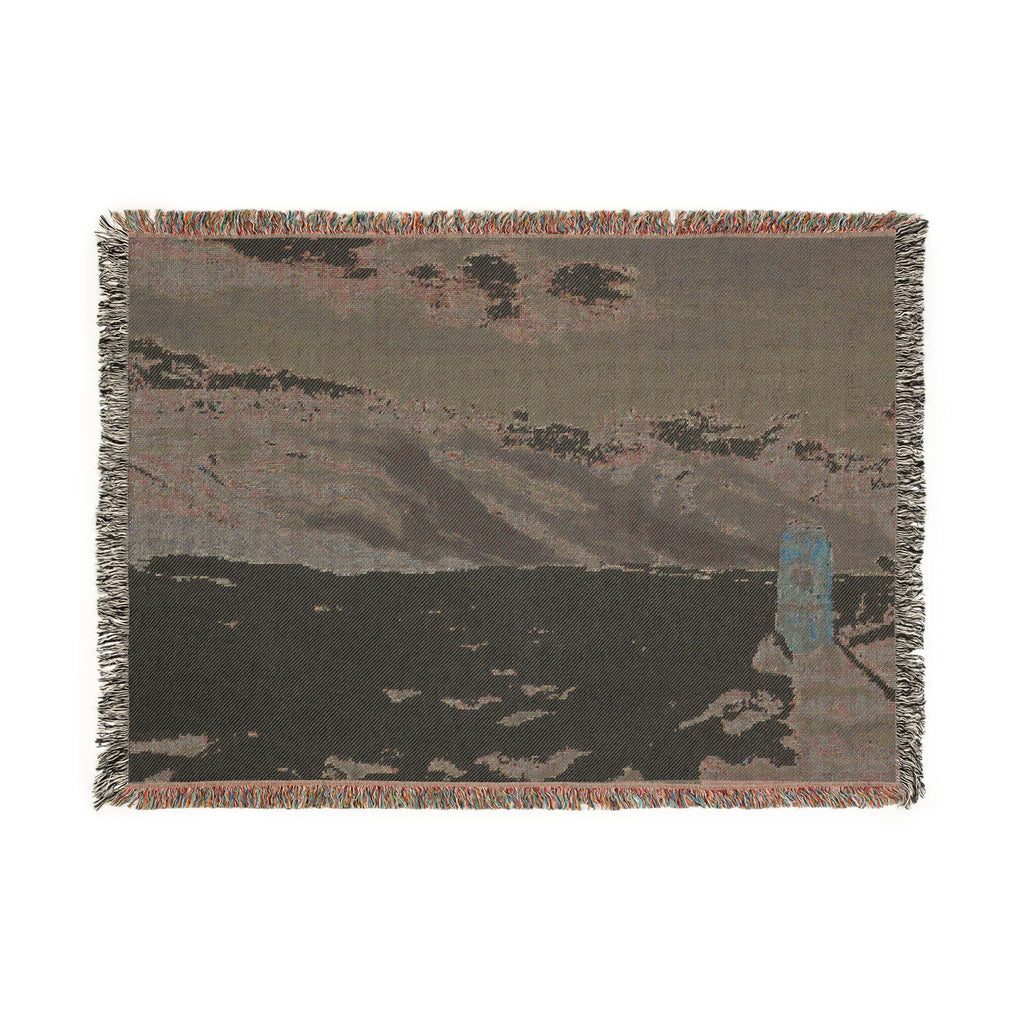 Scenic Mountain Snow Woven Blanket — Cozy Cabin Throw