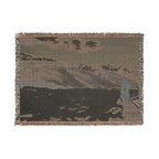 Scenic Mountain Snow Woven Blanket — Cozy Cabin Throw