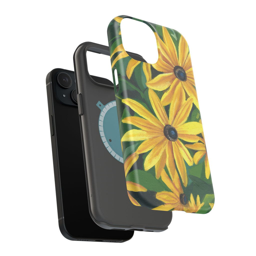 Floral Black-Eyed Susan Magnetic Impact Phone Case